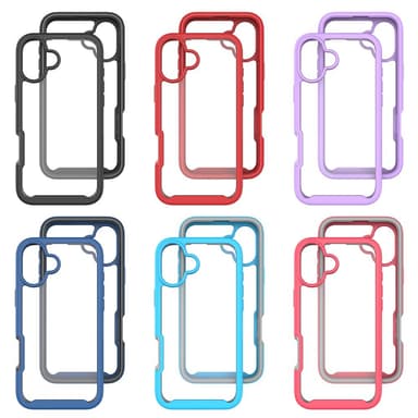SKALO iPhone 16 Plus Shockproof Clear Hybrid Skal - Lila