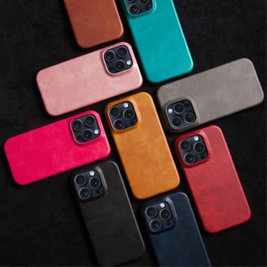 SKALO iPhone 16 Pro PU-Läder Skal - Svart