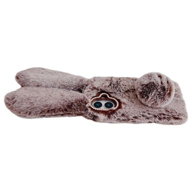 SKALO iPhone 16 3D Soft Furry Bunny Ears Skal - Grå