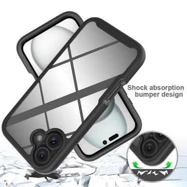 SKALO iPhone 16 Plus Shockproof Clear Hybrid Skal - Lila