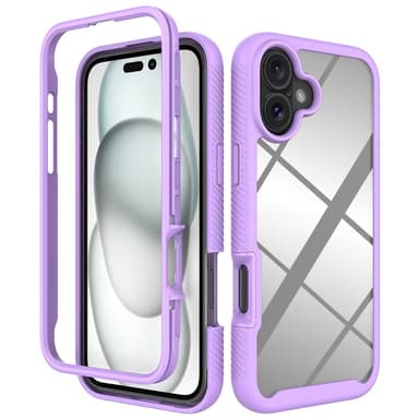 SKALO iPhone 16 Plus Shockproof Clear Hybrid Skal - Lila