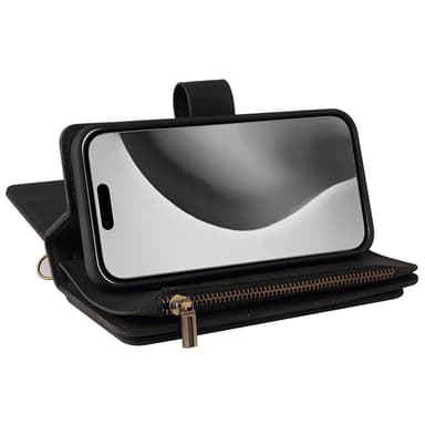 SKALO iPhone 16 Pro Max Big Wallet 17-FACK Plånboksfodral - Svart
