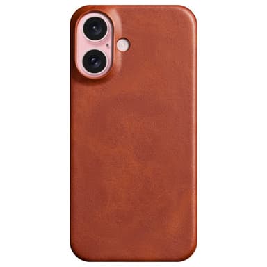 SKALO iPhone 16 PU-Läder Skal - Brun