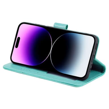 SKALO iPhone 16 Pro Max Mandala Plånboksfodral - Turkos
