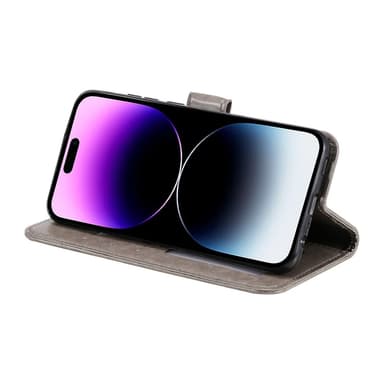 SKALO iPhone 16 Plus Mandala Plånboksfodral - Grå