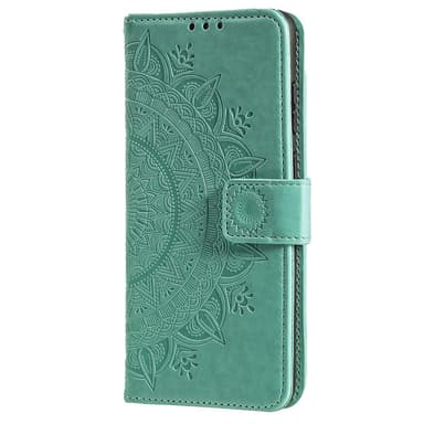 SKALO iPhone 16 Pro Max Mandala Plånboksfodral - Turkos