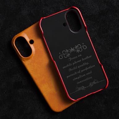 SKALO iPhone 16 PU-Läder Skal - Brun