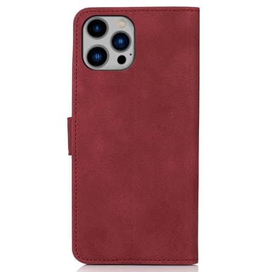 SKALO iPhone 16 Pro KHAZNEH Plånboksfodral i PU-Läder - Röd