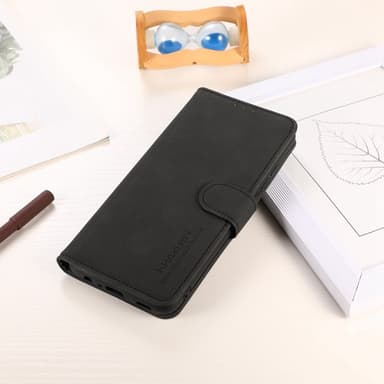 SKALO iPhone 16 Pro Max KHAZNEH Plånboksfodral i PU-Läder - Svart