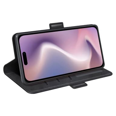 SKALO iPhone 16 Plus Premium Plånboksfodral - Svart