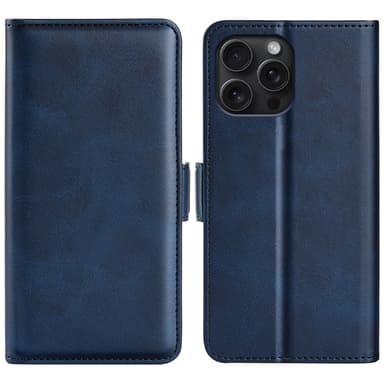 SKALO iPhone 16 Pro Max Premium Plånboksfodral - Blå