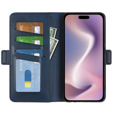 SKALO iPhone 16 Pro Max Premium Plånboksfodral - Blå