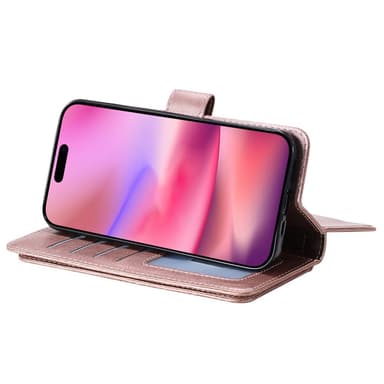 SKALO iPhone 16 10-FACK Plånboksfodral - Roséguld