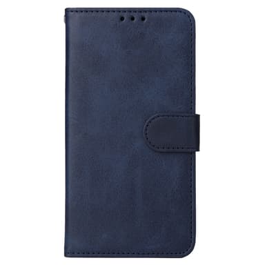 SKALO iPhone 16 Plus PU-Läder Plånboksfodral - Blå