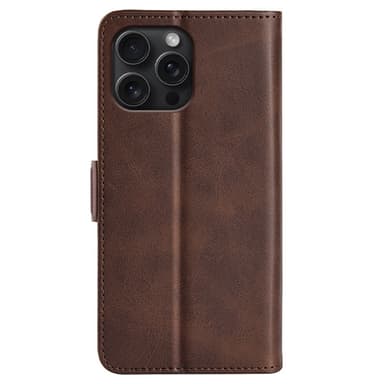 SKALO iPhone 16 Pro Premium Plånboksfodral - Brun
