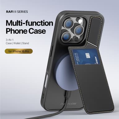DUX DUCIS iPhone 16 Pro Max Rafi II Series Skal med Korthållare - Svart