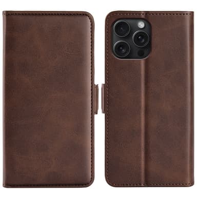 SKALO iPhone 16 Pro Premium Plånboksfodral - Brun