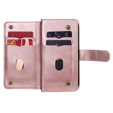 SKALO iPhone 16 10-FACK Plånboksfodral - Roséguld