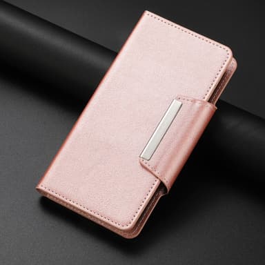 SKALO iPhone 16 Pro DOLIZMA 2 i 1 Magnet Plånboksfodral - Roséguld