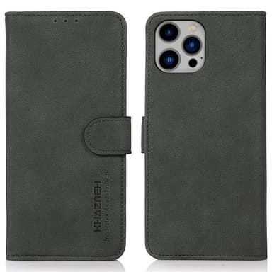 SKALO iPhone 16 Pro KHAZNEH Plånboksfodral i PU-Läder - Grön
