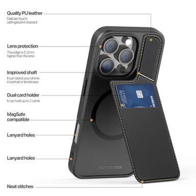 DUX DUCIS iPhone 16 Pro Max Rafi II Series Skal med Korthållare - Svart