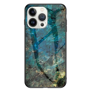 SKALO iPhone 16 Pro Marmor Härdat Glas TPU-skal - Motiv 1