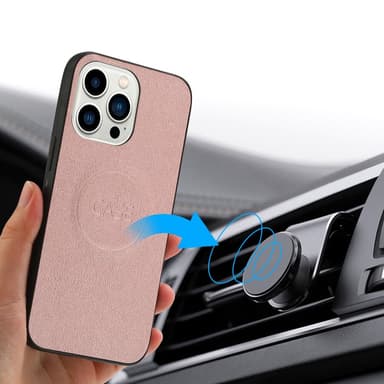 SKALO iPhone 16 Pro DOLIZMA 2 i 1 Magnet Plånboksfodral - Roséguld
