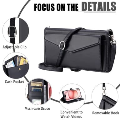 SKALO iPhone 16 Pro Evelope Clutch 5-Fack - Svart