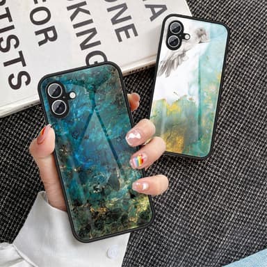 SKALO iPhone 16 Plus Marmor Härdat Glas TPU-skal - Motiv 2