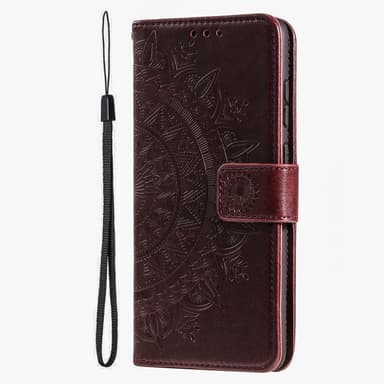 SKALO iPhone 16 Plus Mandala Plånboksfodral - Brun