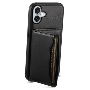 DENIOR iPhone 16 D12 Skal+Plånbok - Svart