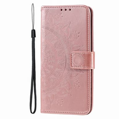 SKALO iPhone 16 Plus Mandala Plånboksfodral - Roséguld