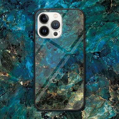 SKALO iPhone 16 Pro Max Marmor Härdat Glas TPU-skal - Motiv 1