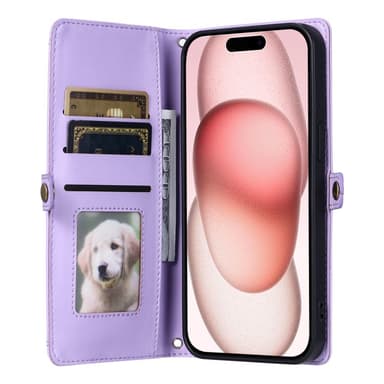 SKALO iPhone 16 Pro Max Evelope Clutch 5-Fack - Lila
