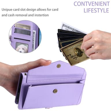 SKALO iPhone 16 Pro Max Evelope Clutch 5-Fack - Lila