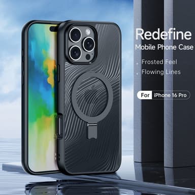 DUX DUCIS iPhone 16 Pro Aimo Series med Metallställ Skal - Svart