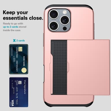 SKALO iPhone 16 Pro Armor Skal Korthållare - Svart
