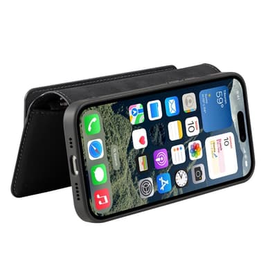CASENEO iPhone 16 MW-02 Plånboksfodral i PU-Läder - Svart