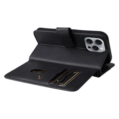 SKALO iPhone 16 Pro Max 10-FACK Plånboksfodral - Svart