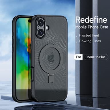 DUX DUCIS iPhone 16 Plus Aimo Series med Metallställ Skal - Svart