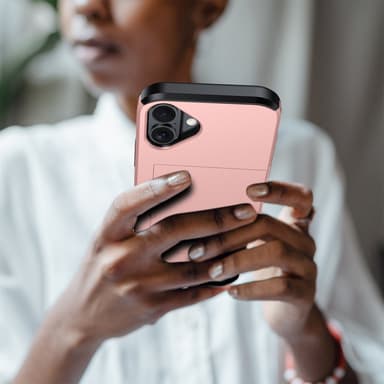 SKALO iPhone 16 Plus Armor Skal Korthållare - Blå