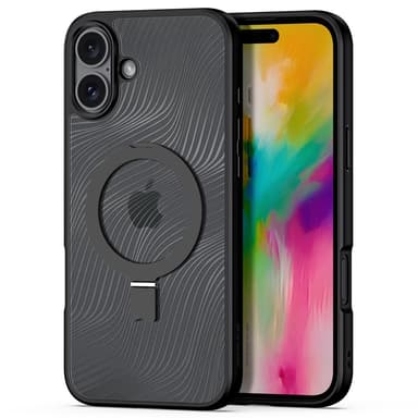 DUX DUCIS iPhone 16 Plus Aimo Series med Metallställ Skal - Svart