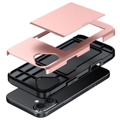 SKALO iPhone 16 Plus Armor Skal Korthållare - Blå