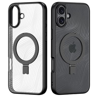 DUX DUCIS iPhone 16 Plus Aimo Series med Metallställ Skal - Svart
