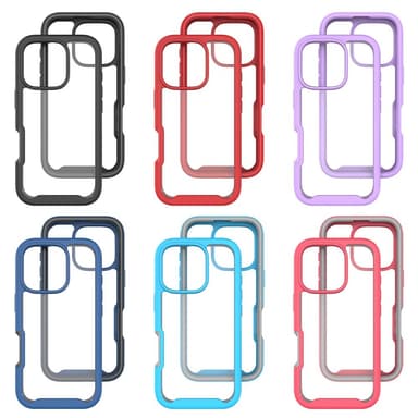 SKALO iPhone 16 Pro Shockproof Clear Hybrid Skal - Svart