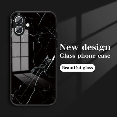 SKALO iPhone 16 Plus Marmor Härdat Glas TPU-skal - Motiv 1