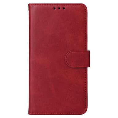 SKALO iPhone 16 Pro PU-Läder Plånboksfodral - Röd