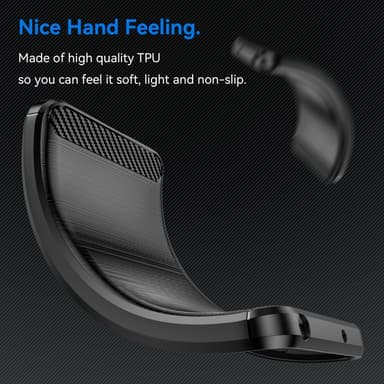 SKALO iPhone 16 Pro Max Armor Carbon Stöttåligt TPU-skal - Svart