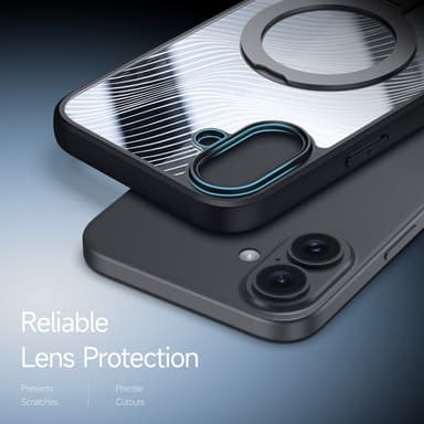 DUX DUCIS iPhone 16 Plus Aimo Series med Metallställ Skal - Svart