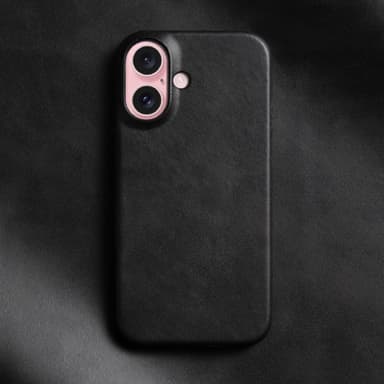 SKALO iPhone 16 PU-Läder Skal - Svart